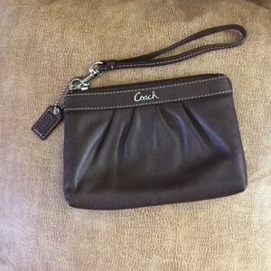Coach leather wristlet